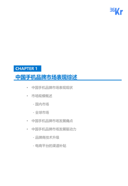 36氪:国产手机行业研究报告