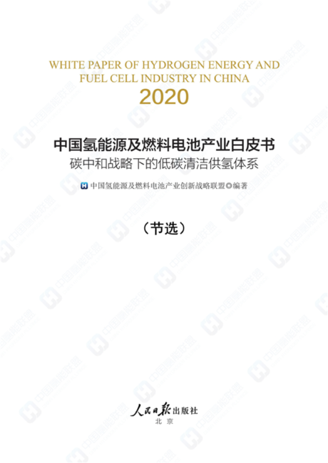 中国氢能源及燃料电池产业白皮书2020节选