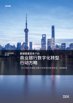 IBM商业价值研究院：《关于银行业保险业数字化转型的指导意见》深度解读：数据要素视角下的商业银行数字化转型行动方略