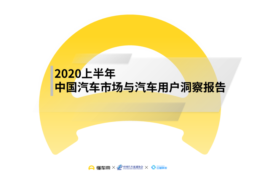 懂车帝：2020上半年中国汽车市场与汽车用户洞察报告