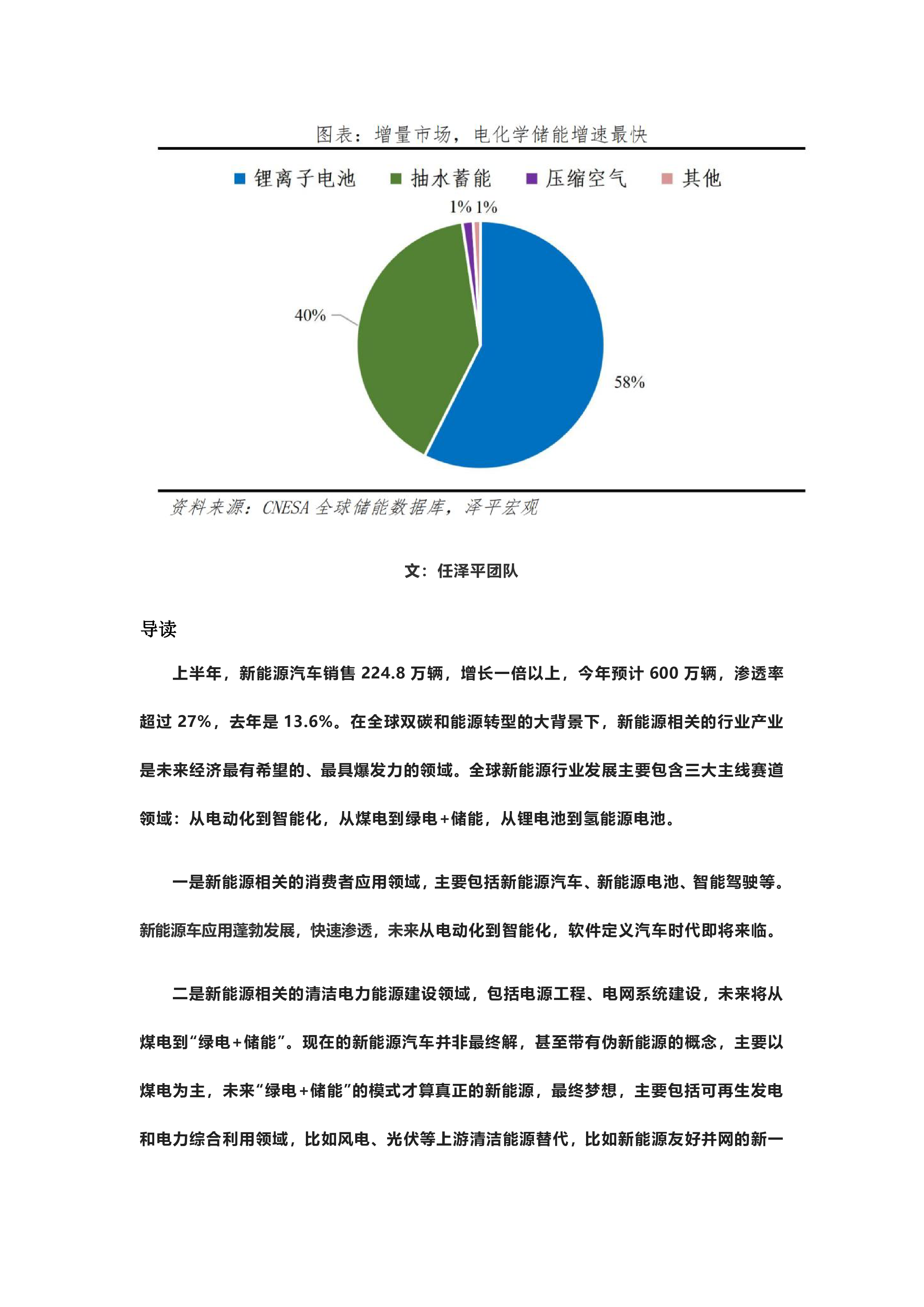泽平宏观:新能源储能报告2022:绿电+储能最终梦想