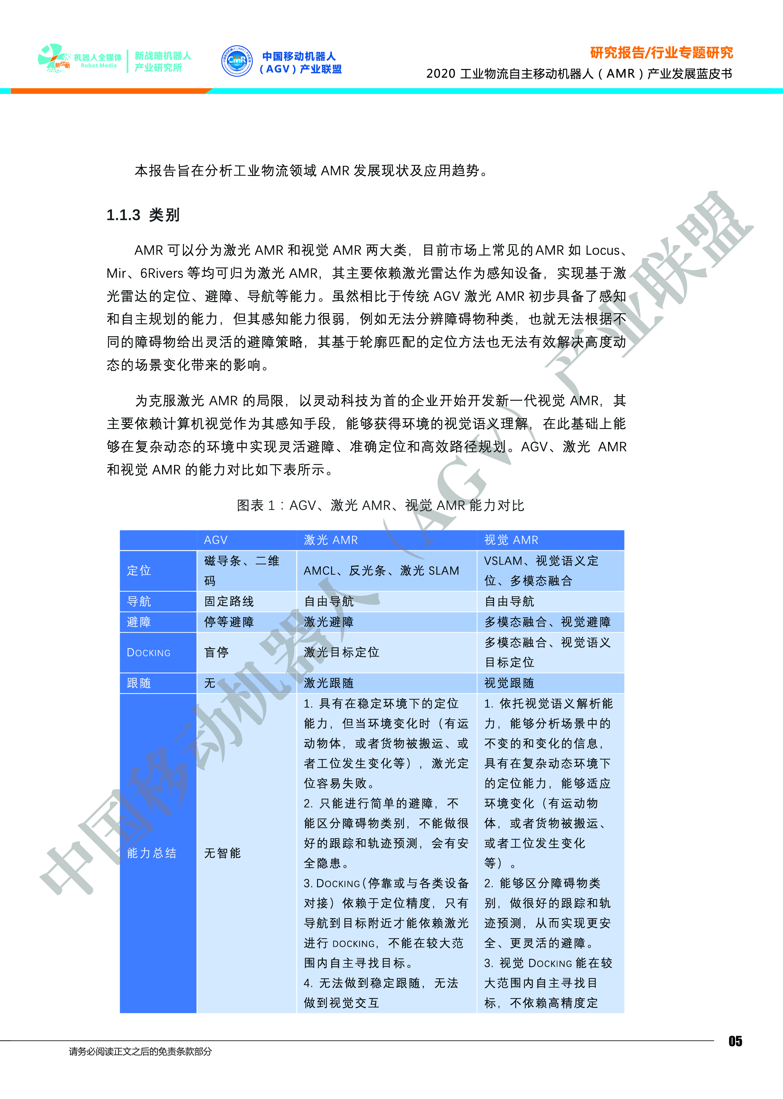 2020工业物流自主移动机器人（AMR）产业发展蓝皮书