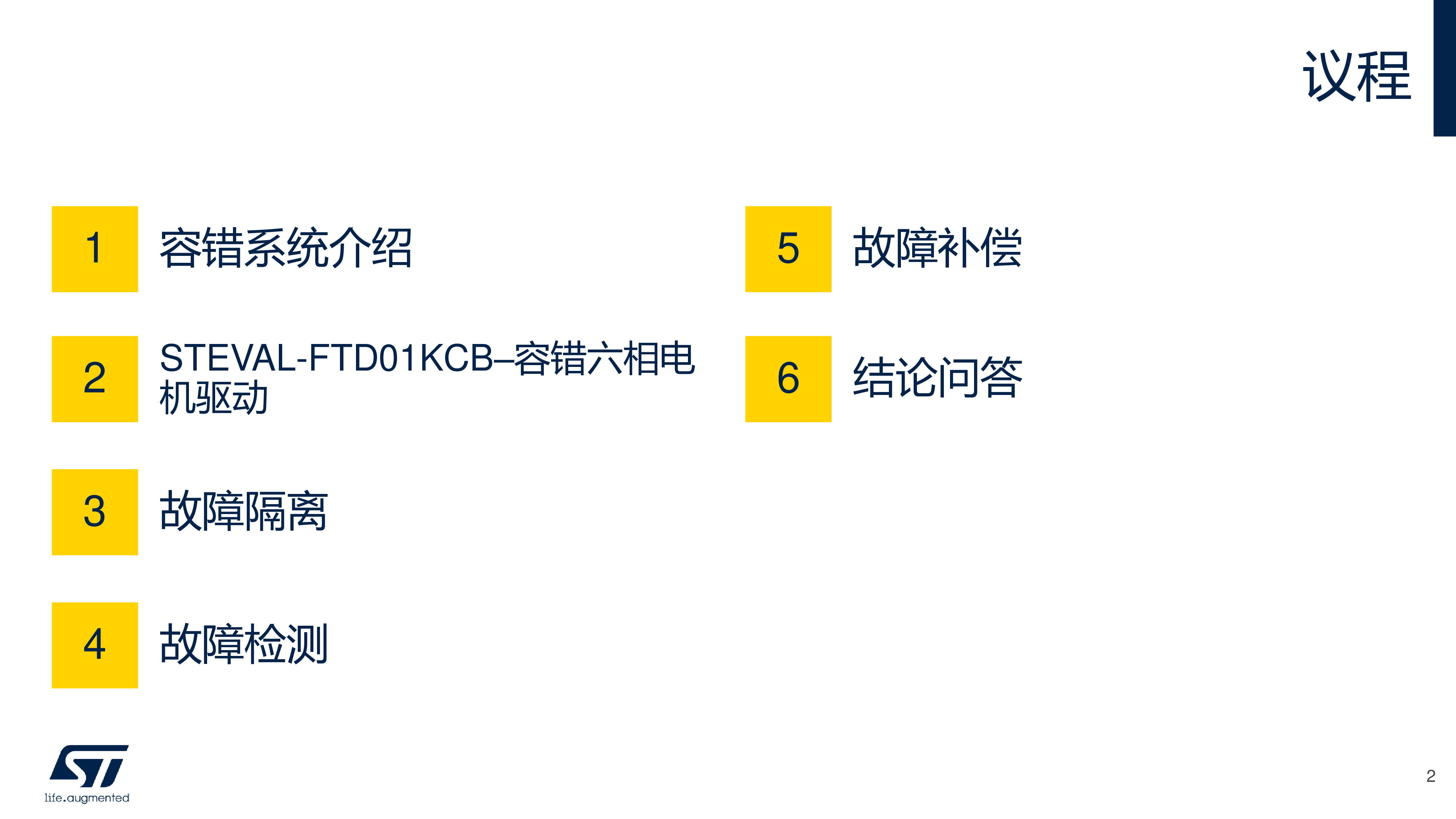 容错高功率电机控制ST解决方案的算法和架构