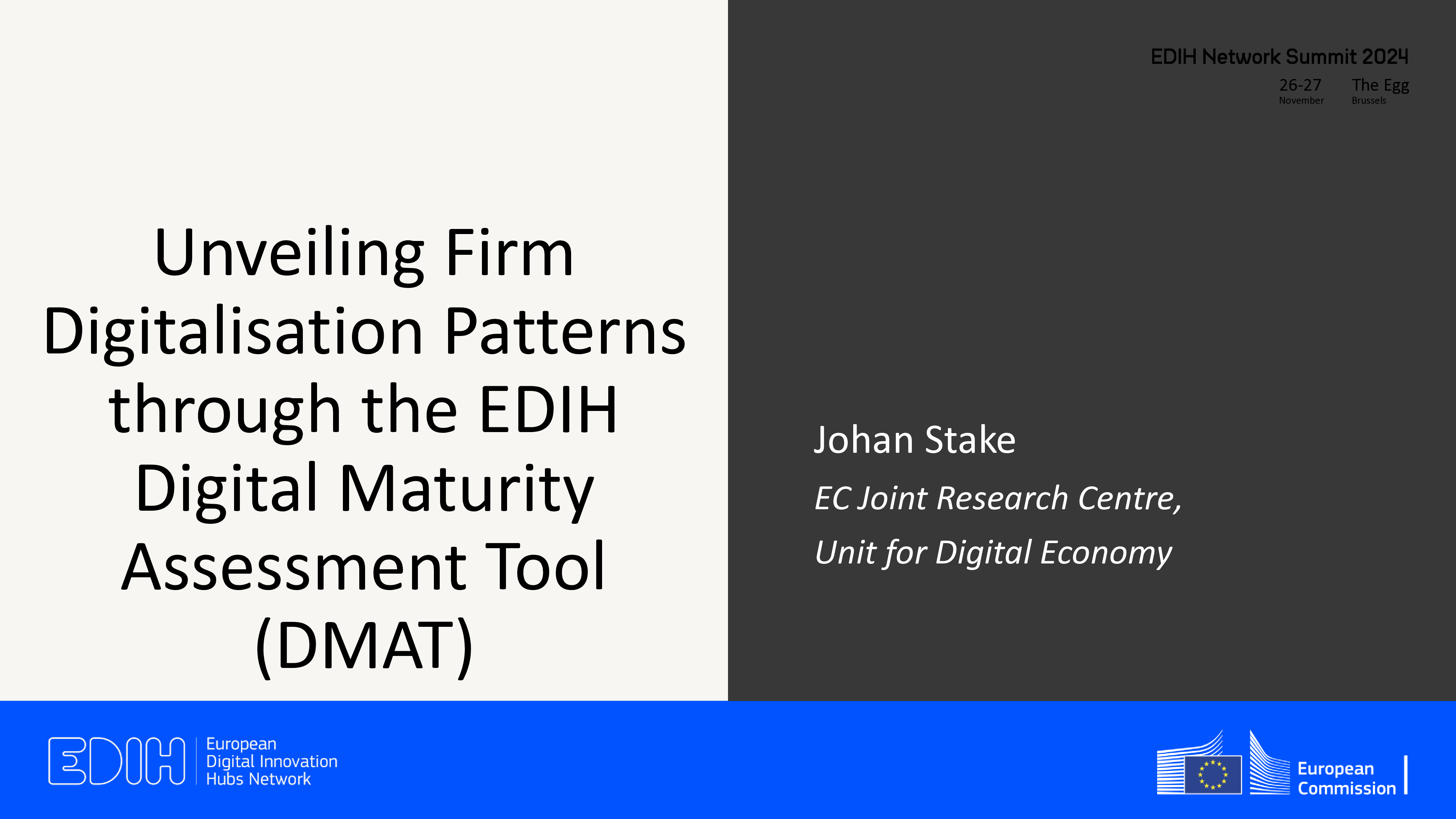 通过EDIH数字化成熟度评估工具DMAT揭示公司数字化模式