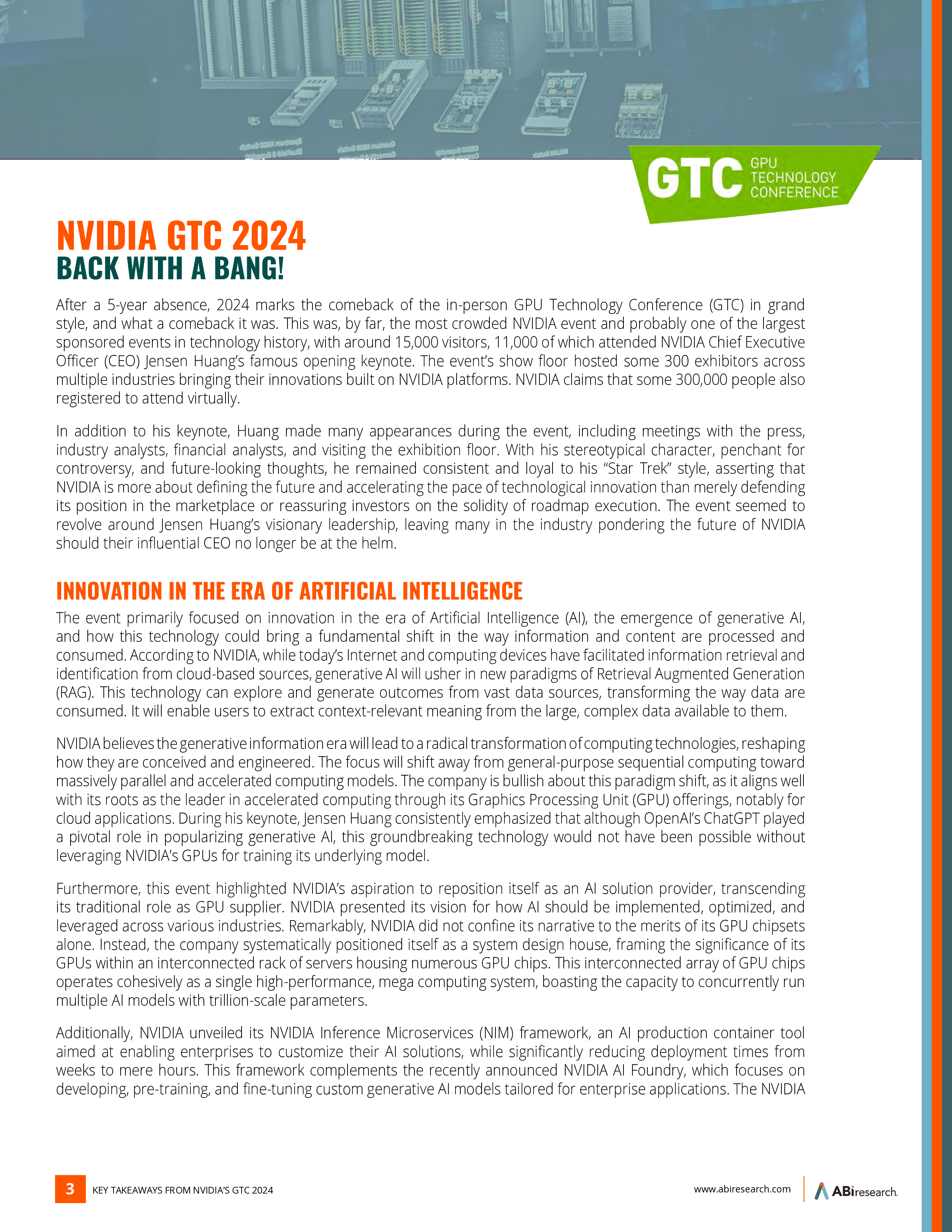 ABIResearch英伟达2024GTC大会要点白皮书人工智能时代的创新英文版13页