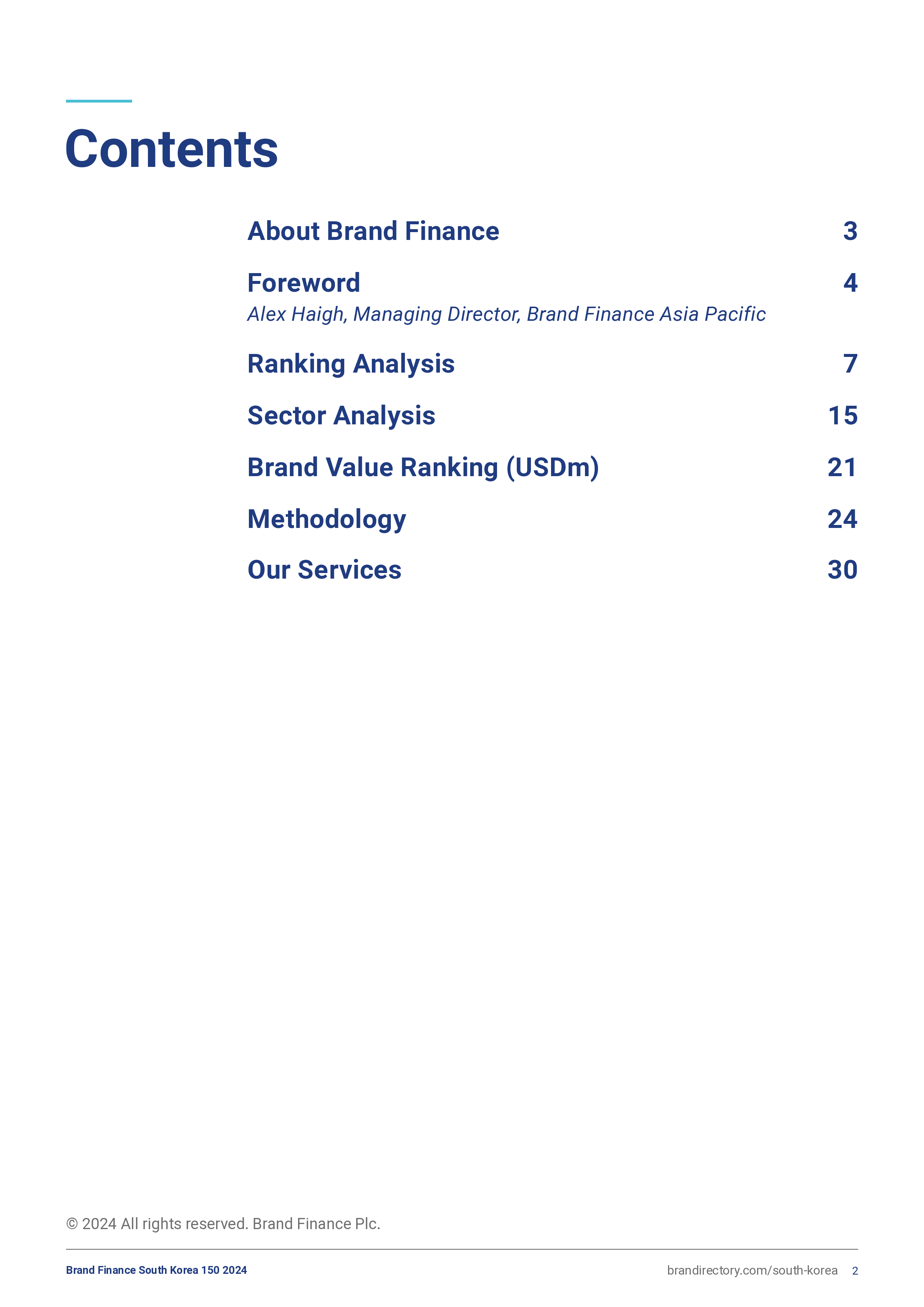 BrandFinance2024韩国品牌价值150强报告英文版40页