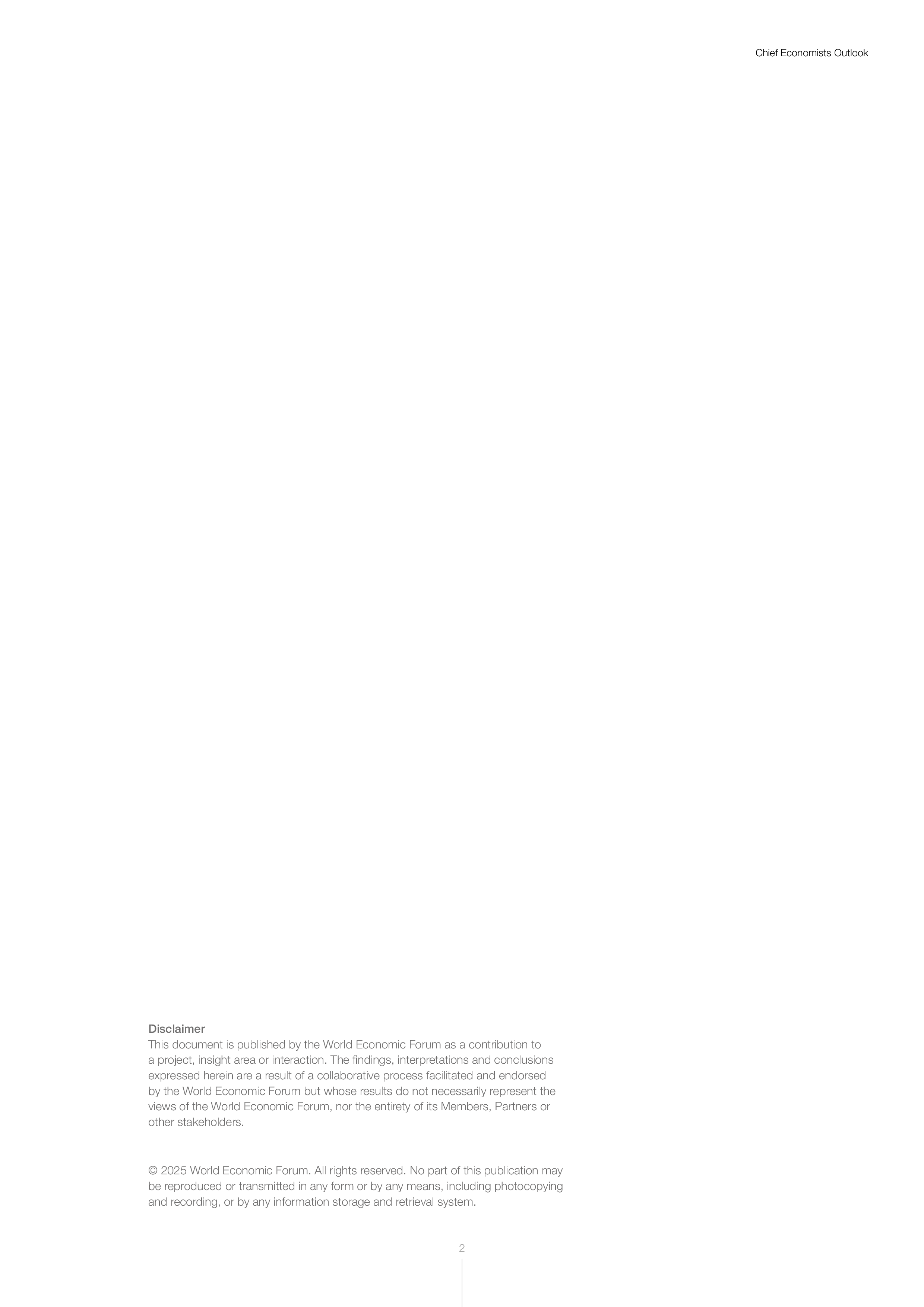 世界经济论坛WEF2025年首席经济学家展望报告1月版英文版36页