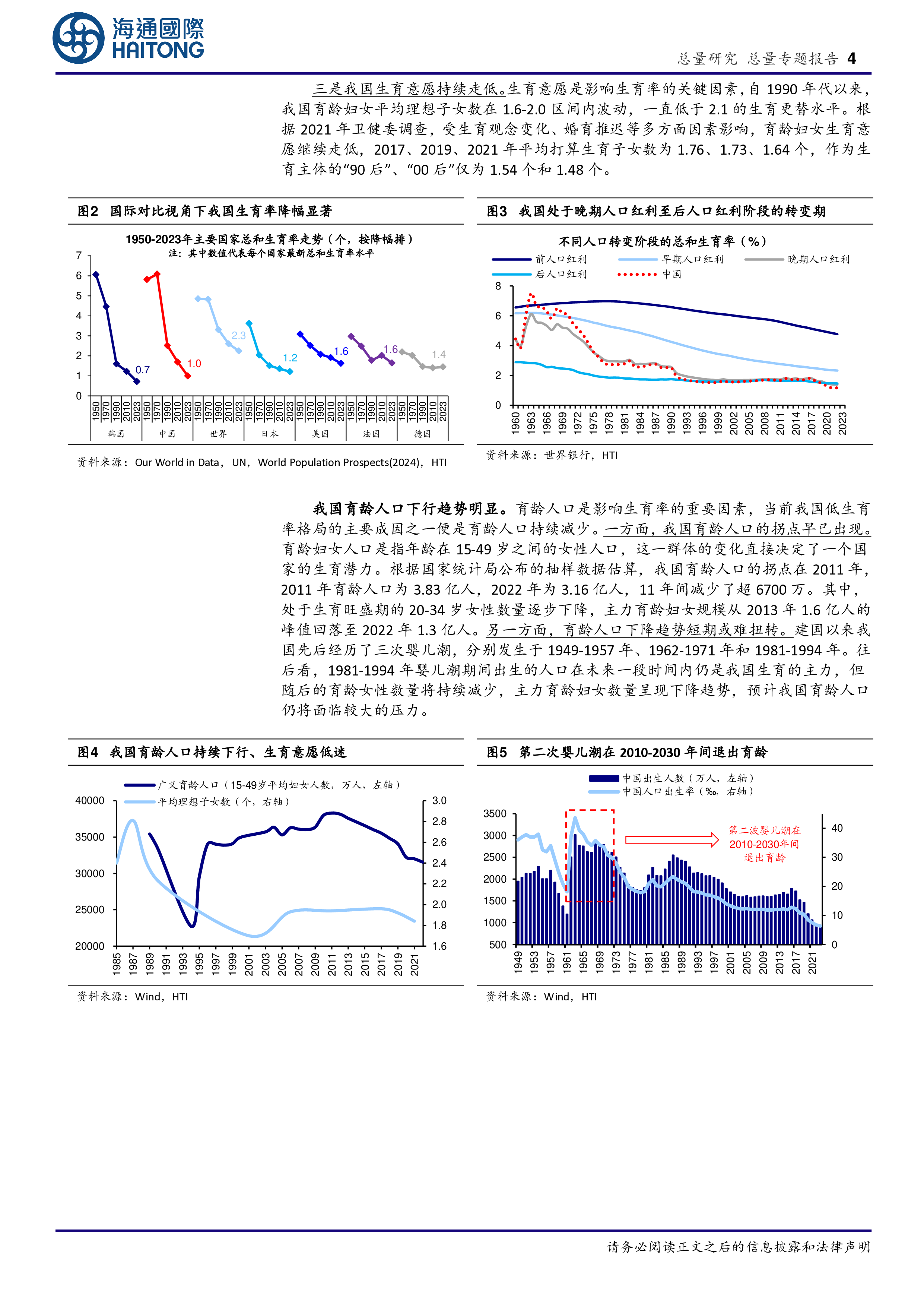 总量前瞻25年两会系列4我国生育率低的现状危害和政策建议-25030115页