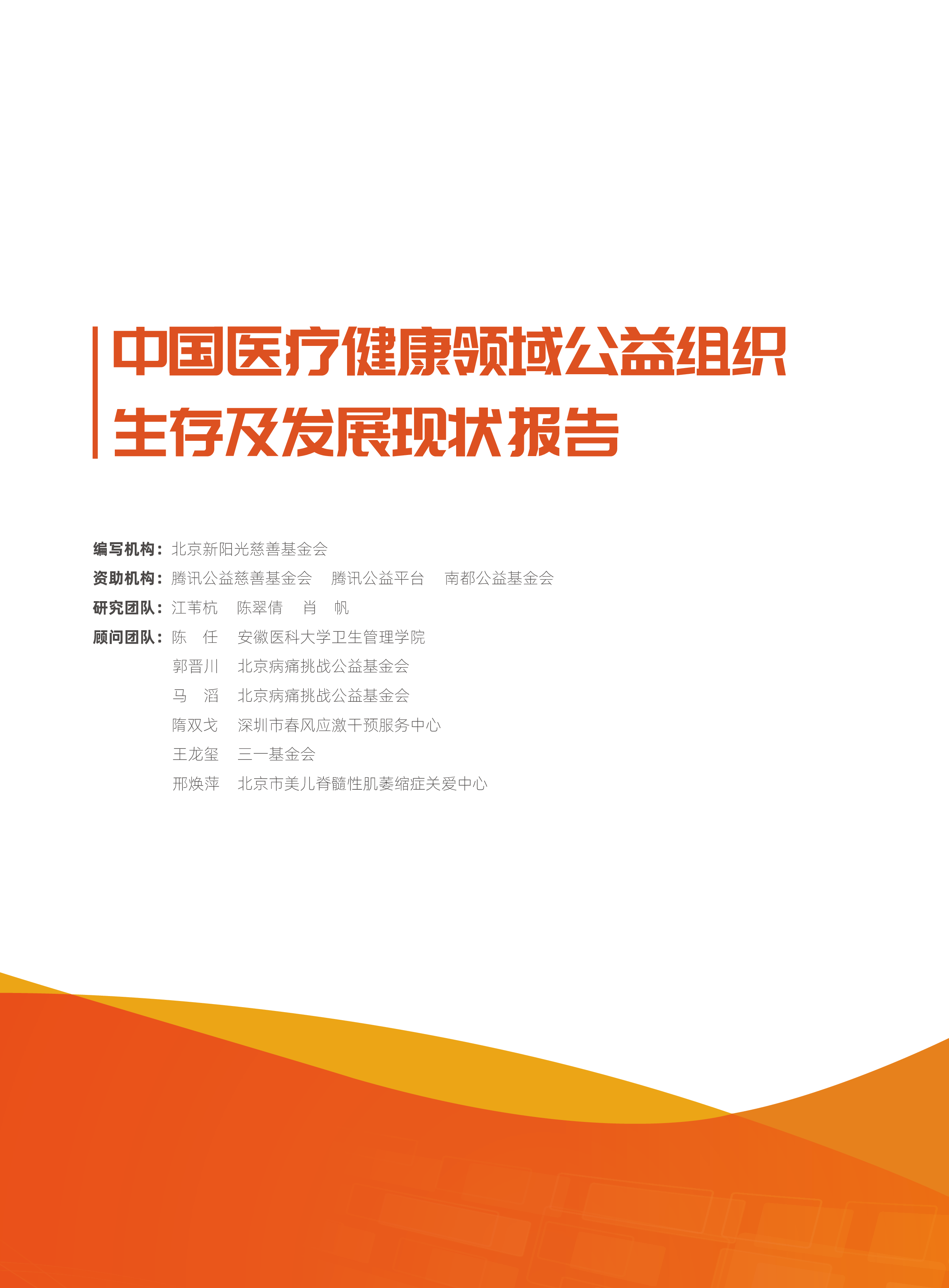 北京新阳光慈善基金会2024中国医疗健康领域公益组织生存及发展现状报告106页