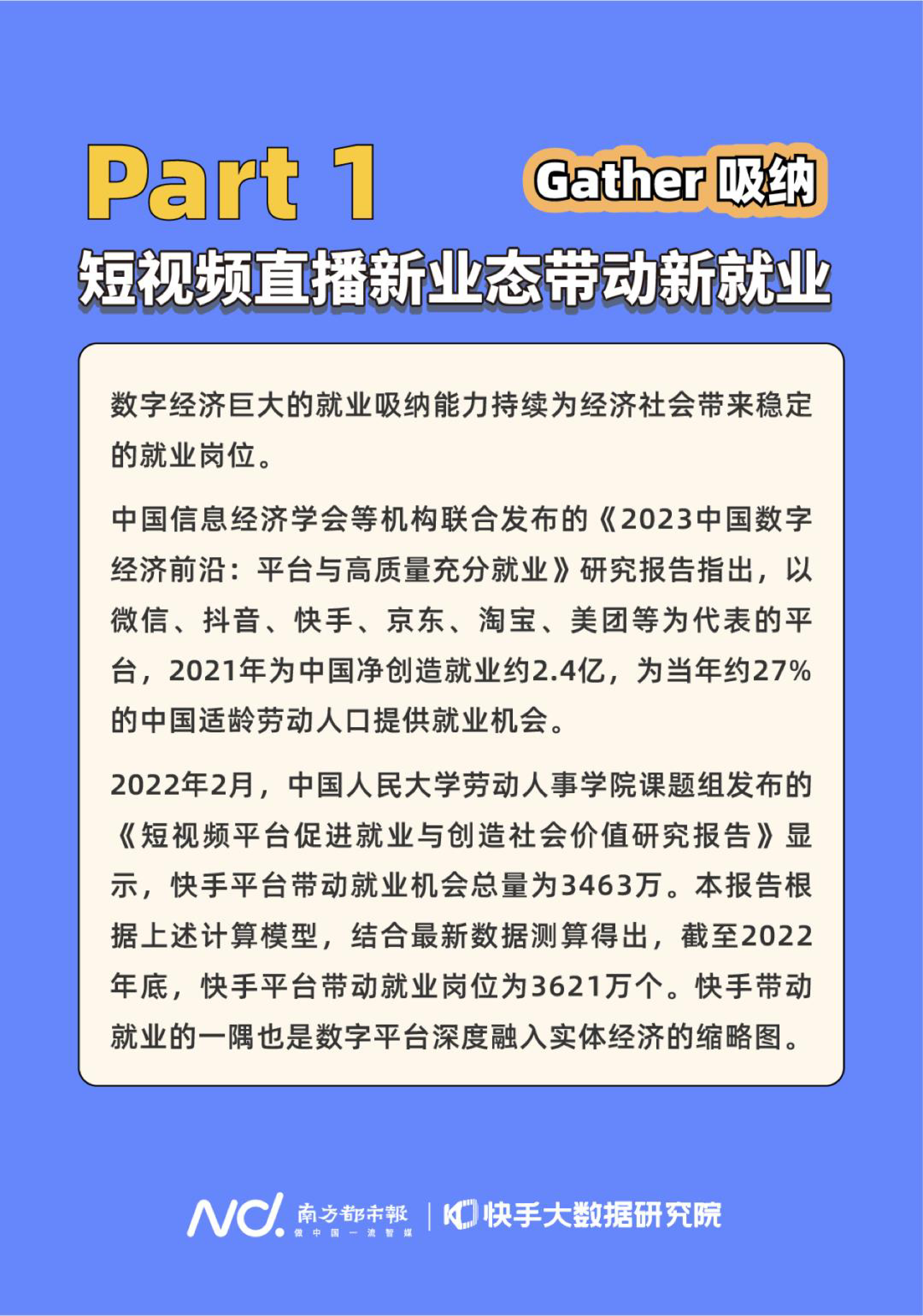快手大数据研究院2023快手促进就业与数字劳动者发展报告22页