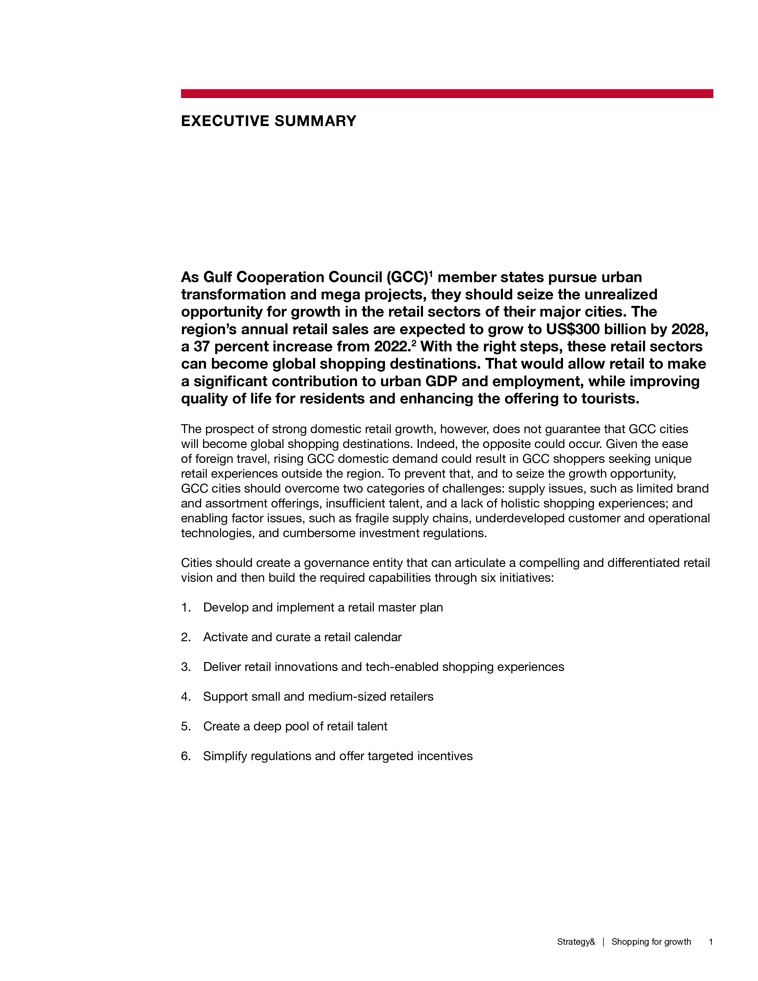 思略特Strategy2024购物促进增长如何打造城市零售目的地研究报告英文版20页