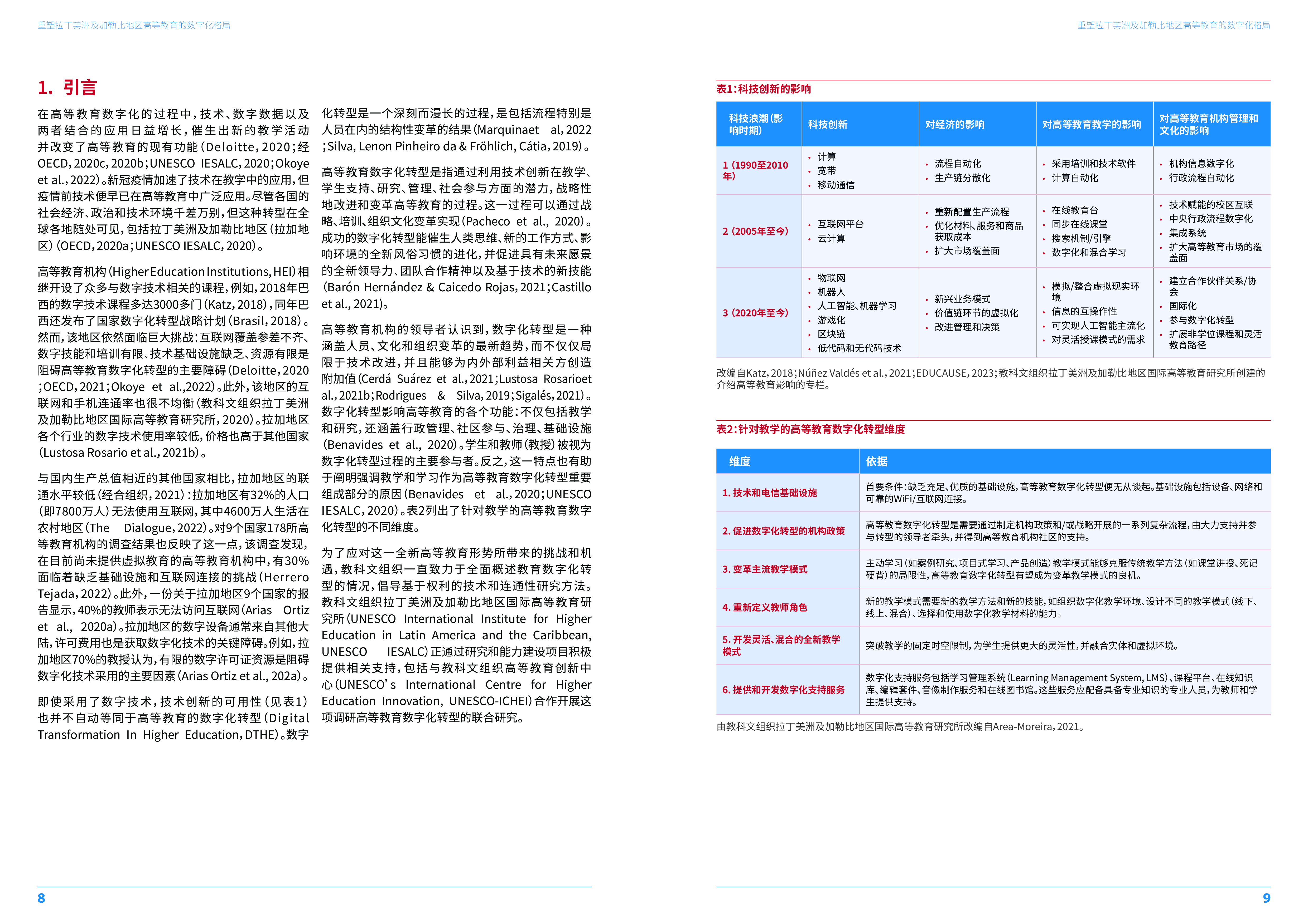 UNESCO2024重塑拉丁美洲及加勒比地区高等教育的数字化格局研究报告31页
