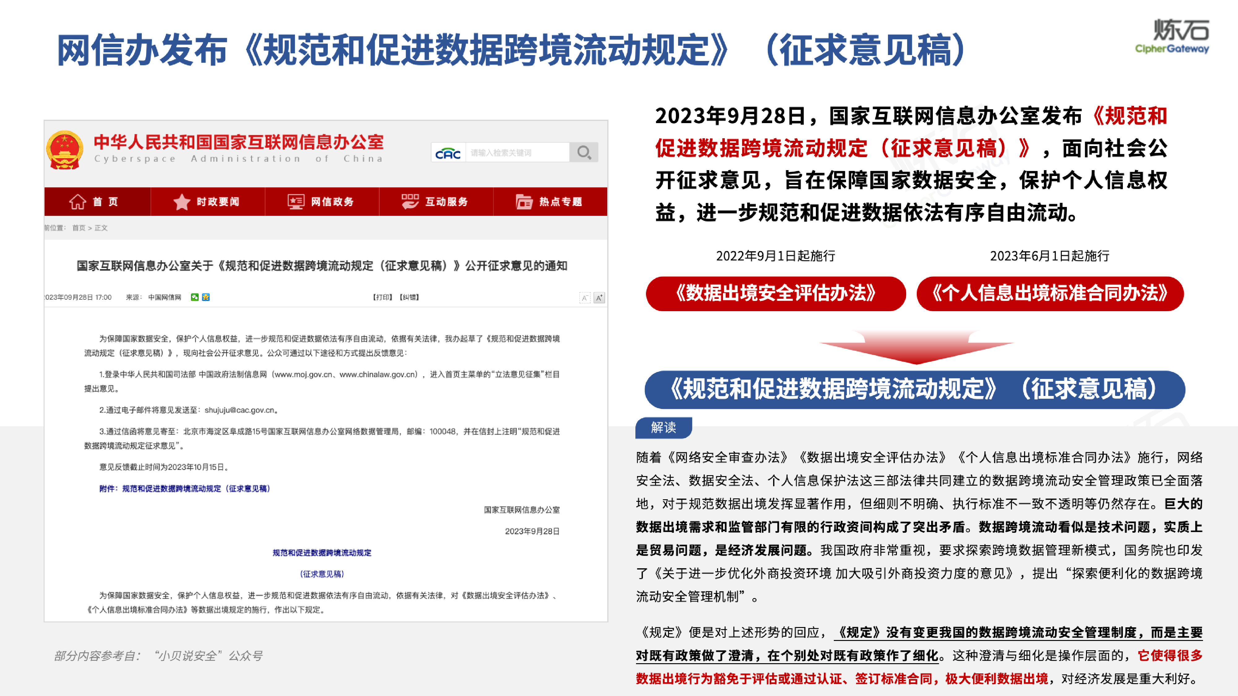 炼石图解规范和促进数据跨境流动规定征求意见稿V1.0.059页