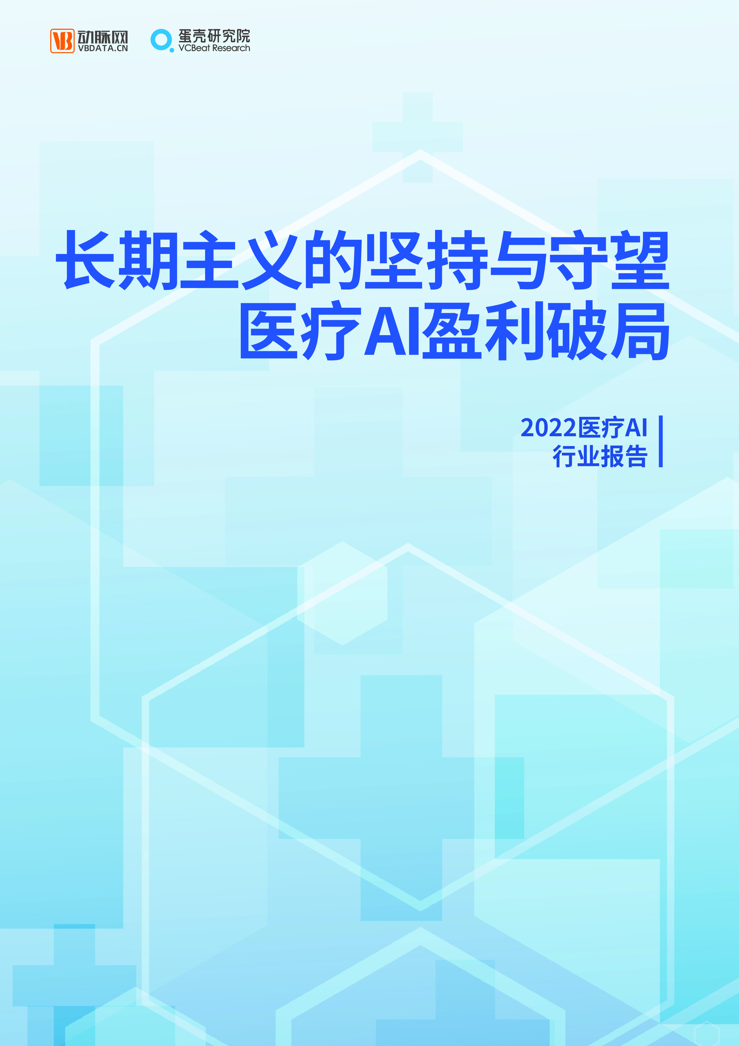 2022医疗AI行业研究报告长期主义的坚持与守望医疗AI盈利破局92页