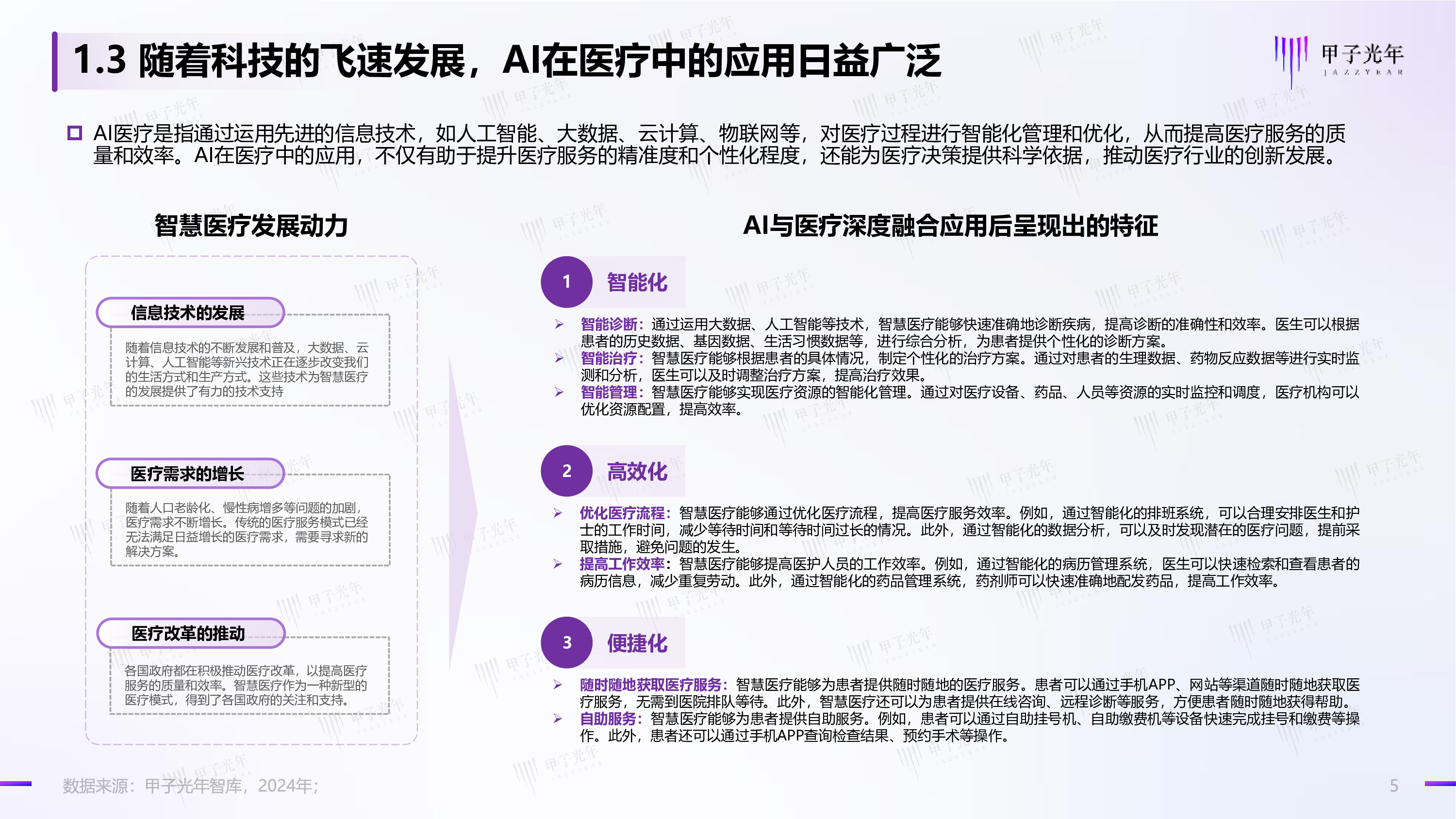 甲子光年2024年中国AI医疗产业研究报告43页