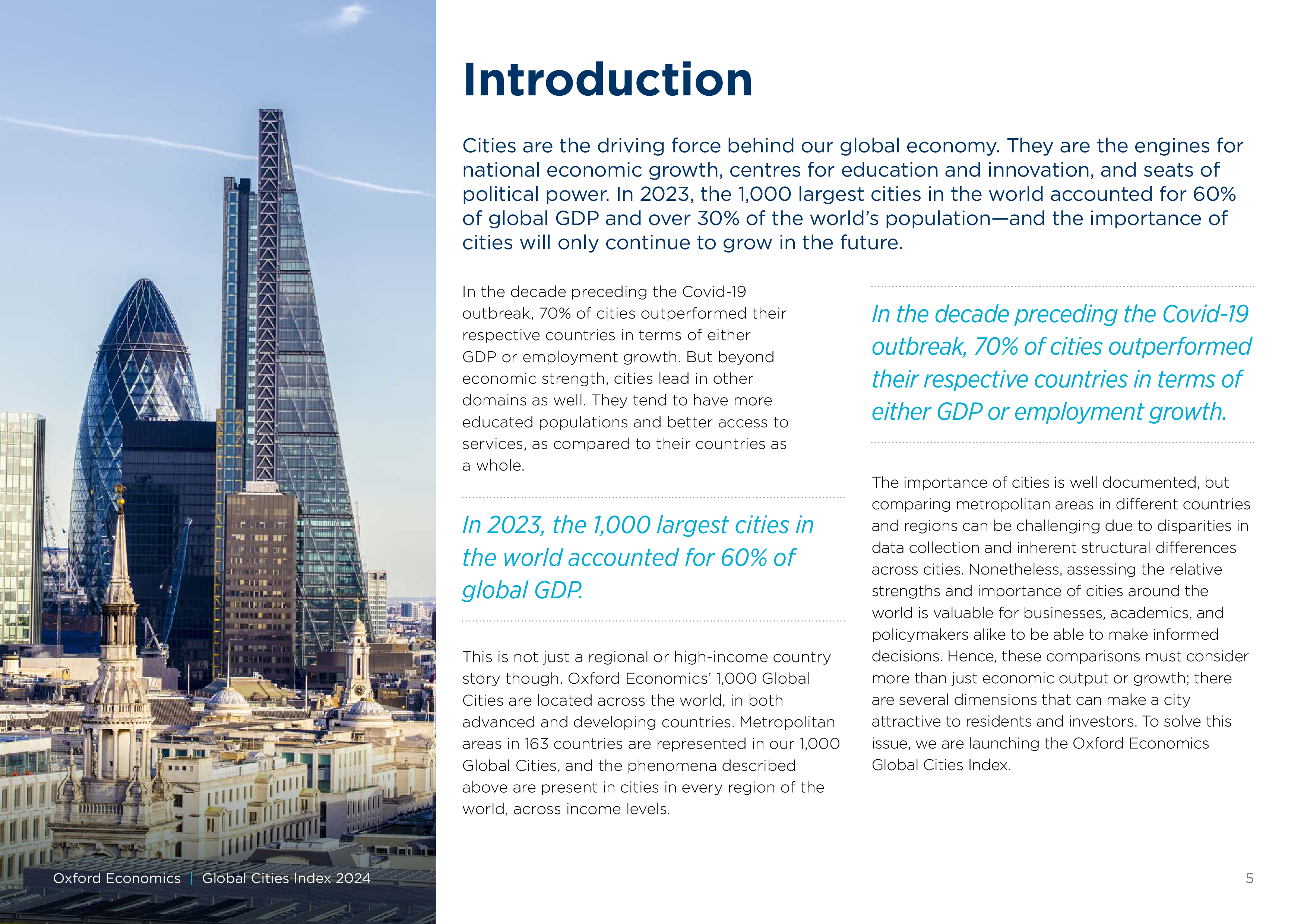 牛津经济研究院2024年全球城市指数报告英文版113页