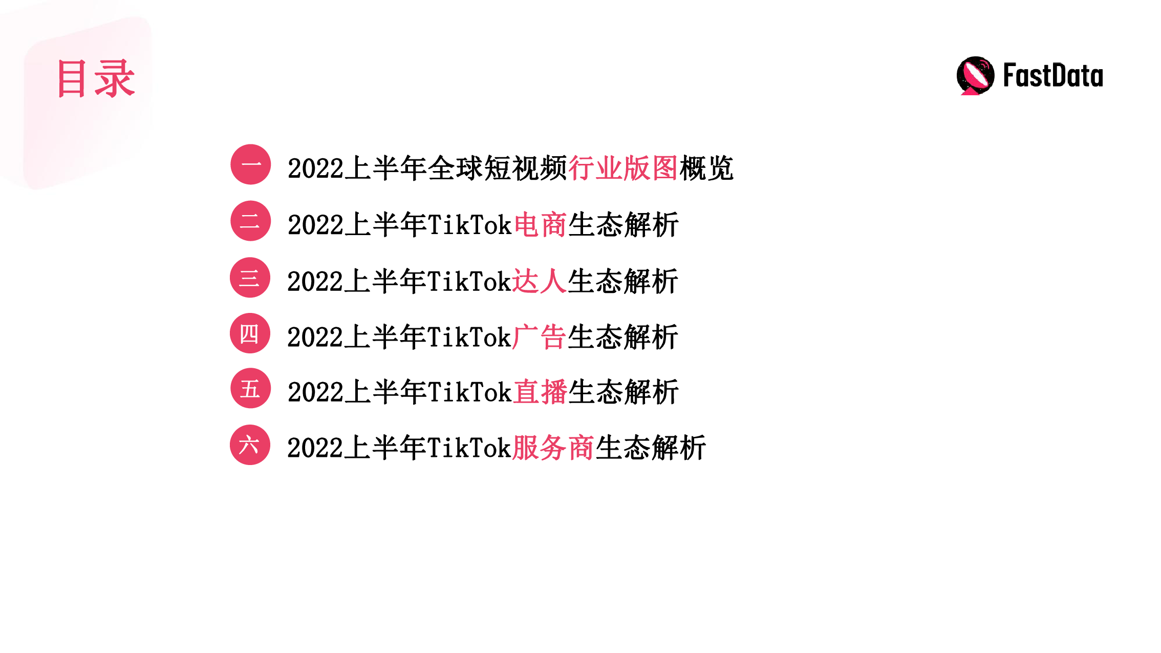 FastData2022上半年TikTok生态发展与全球短视频生态布局报告43页