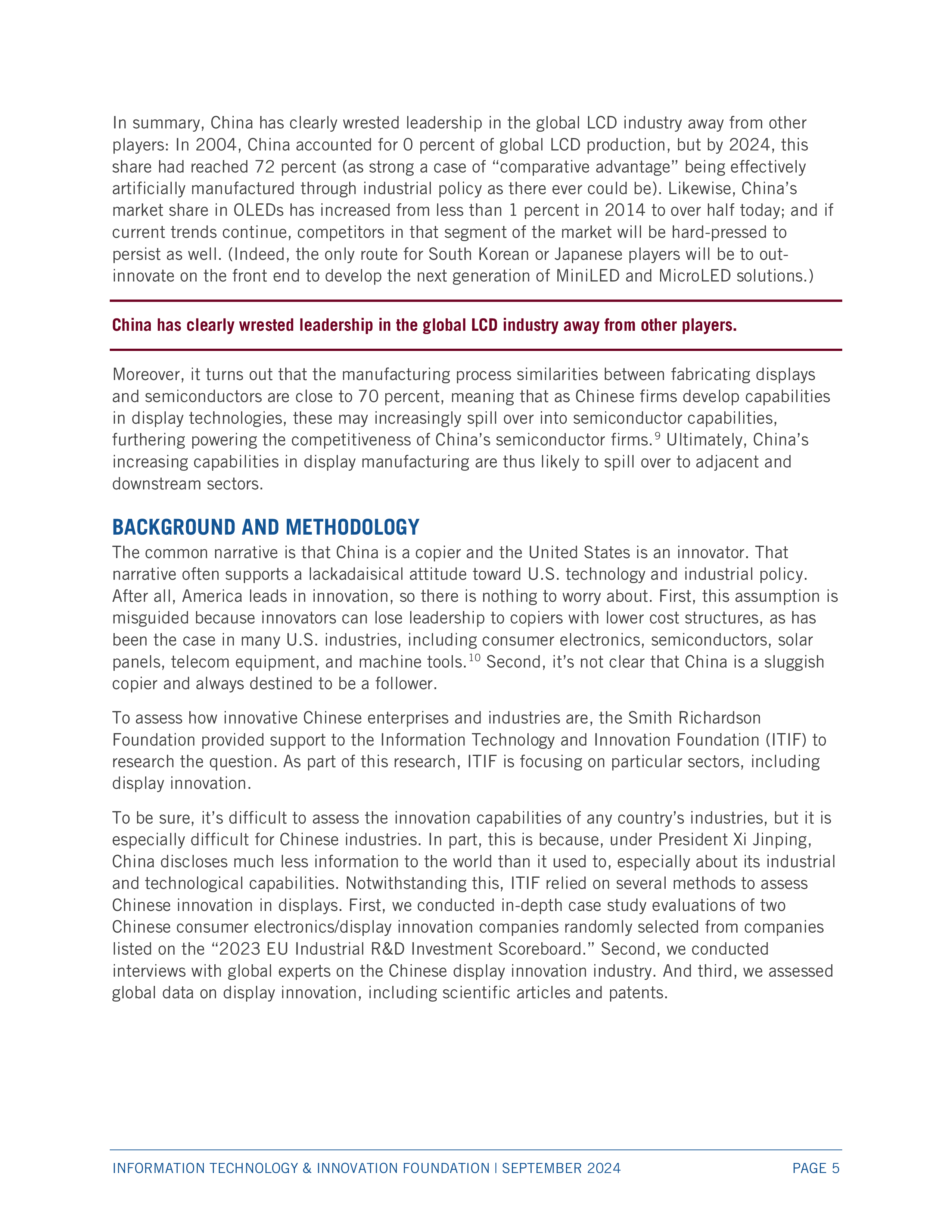 ITIF2024中国电子显示行业创新研究报告英文版30页