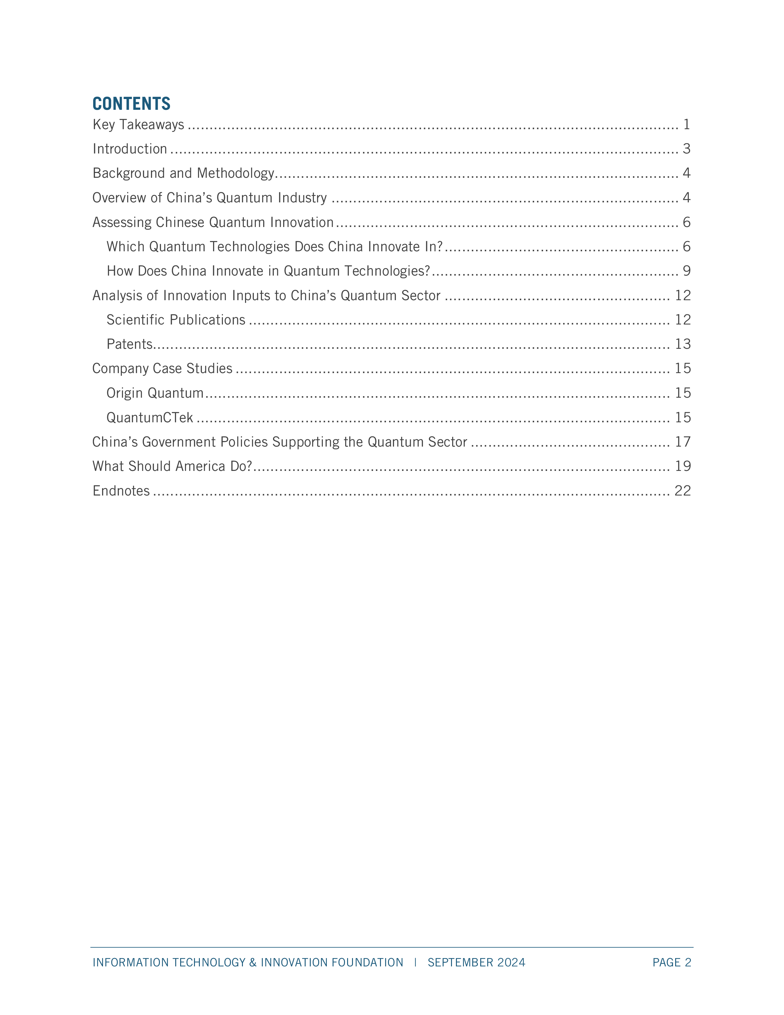 美国信息技术与创新基金会2024中国在量子领域的创新能力如何研究报告英文版25页