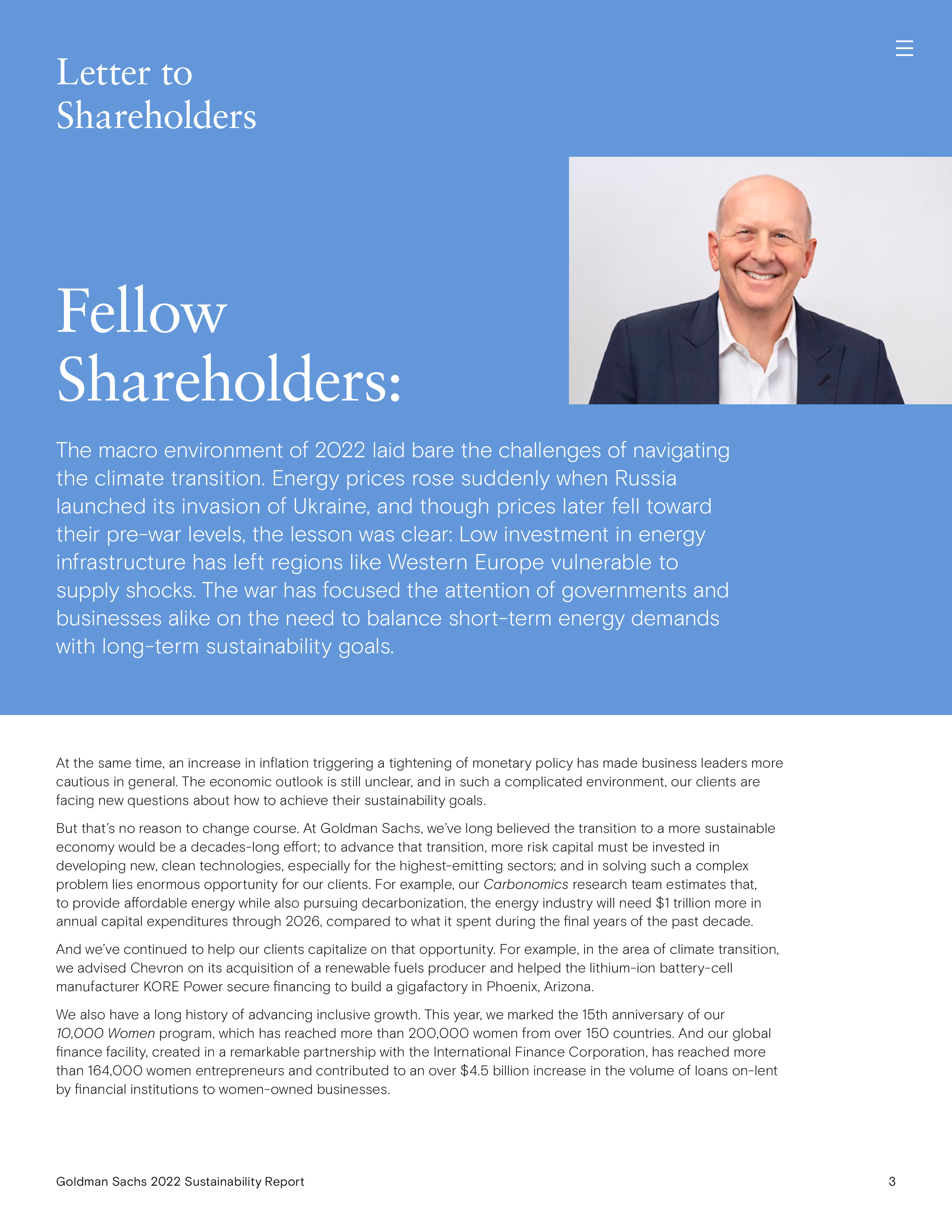 高盛GoldmanSachs2022年可持续发展报告英文版124页