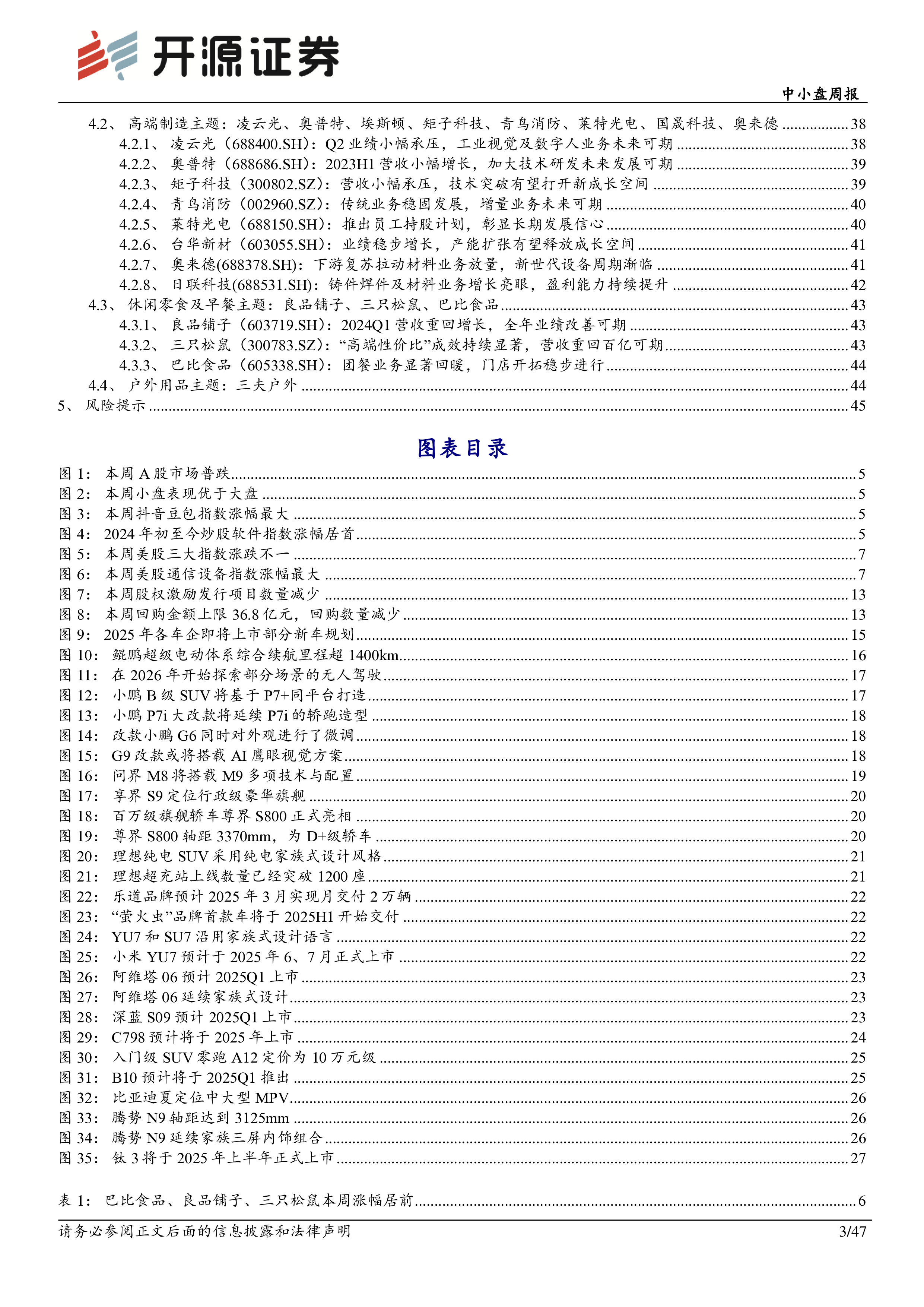 中小盘周报：2025年智能化趋势明确，关注高阶智驾新车发布
