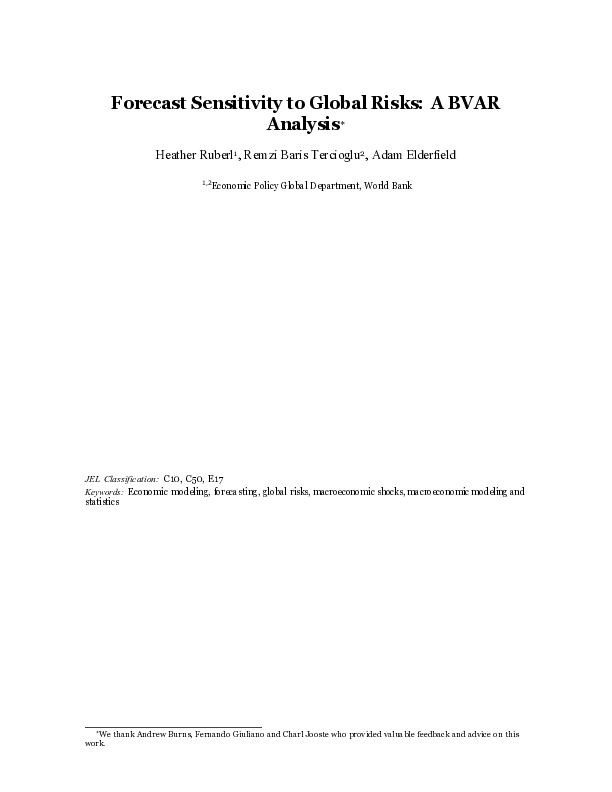 对全球风险的预测敏感性:BVAR分析(英)2025