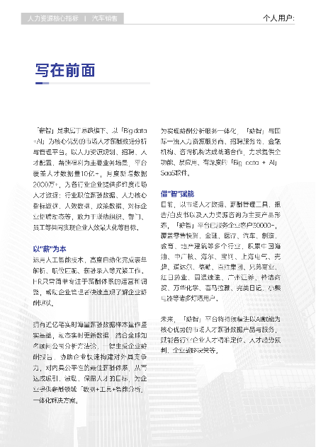 2025汽车销售行业白皮书人力核心指标行业报告系列