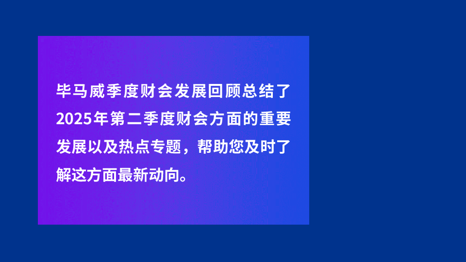 2025年第二季度财会发展回顾