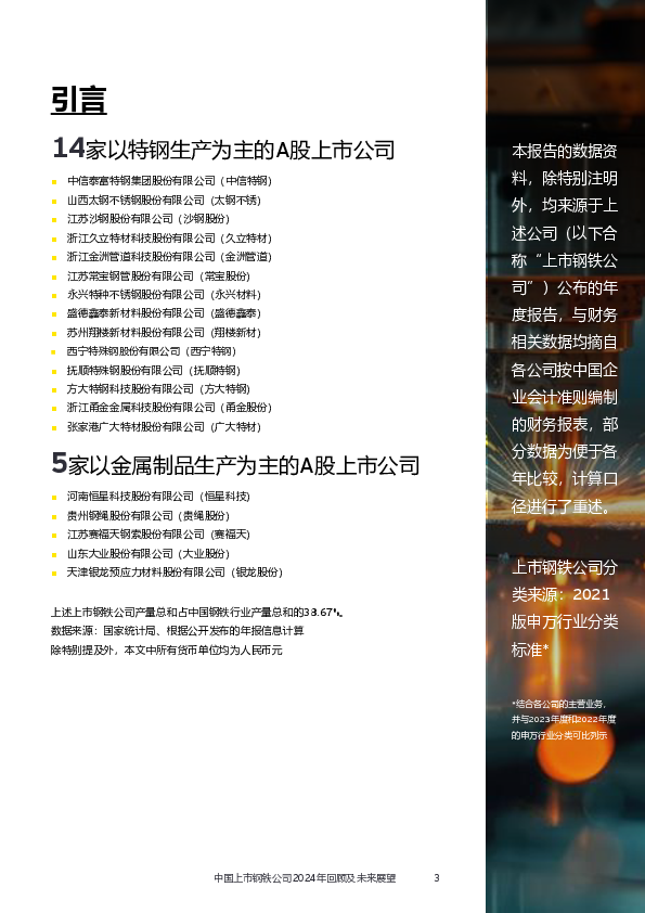 中国上市钢铁公司2024年回顾及未来展望