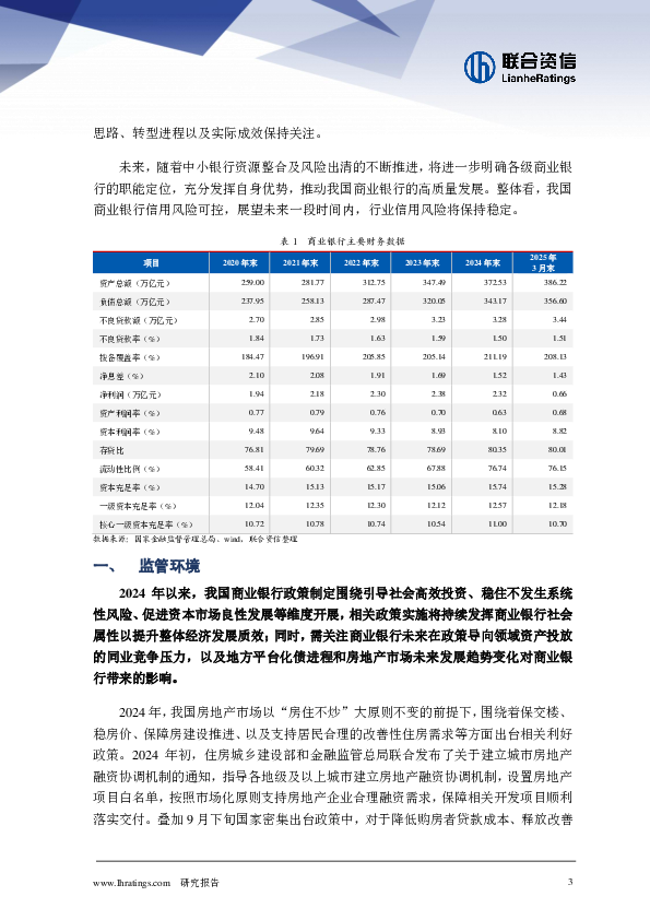 商业银行2025年信用风险展望