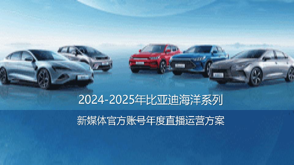 2024-2025比亚迪海洋系列新媒体官方账号年度直播运营方案