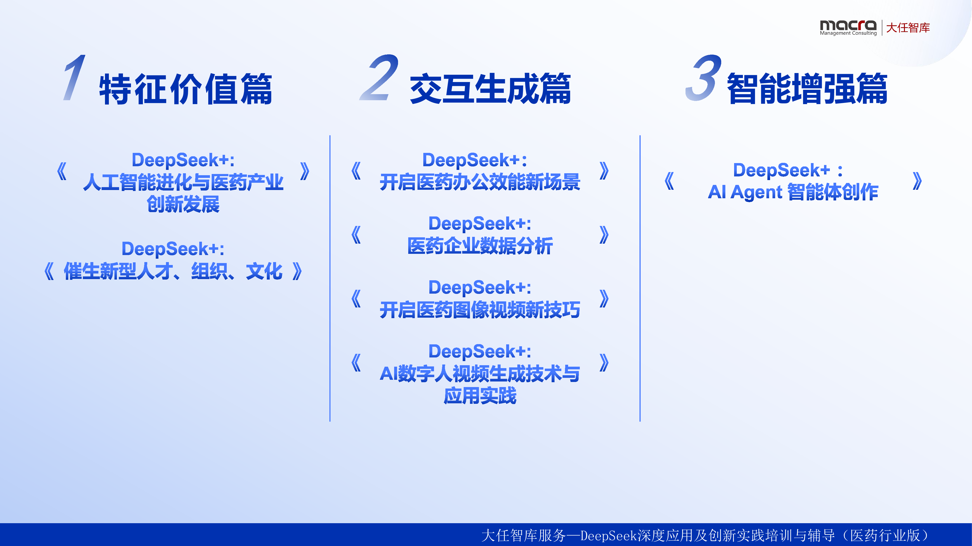服务—DeepSeek深度应用及创新实践培训与辅导(医药行业版)
