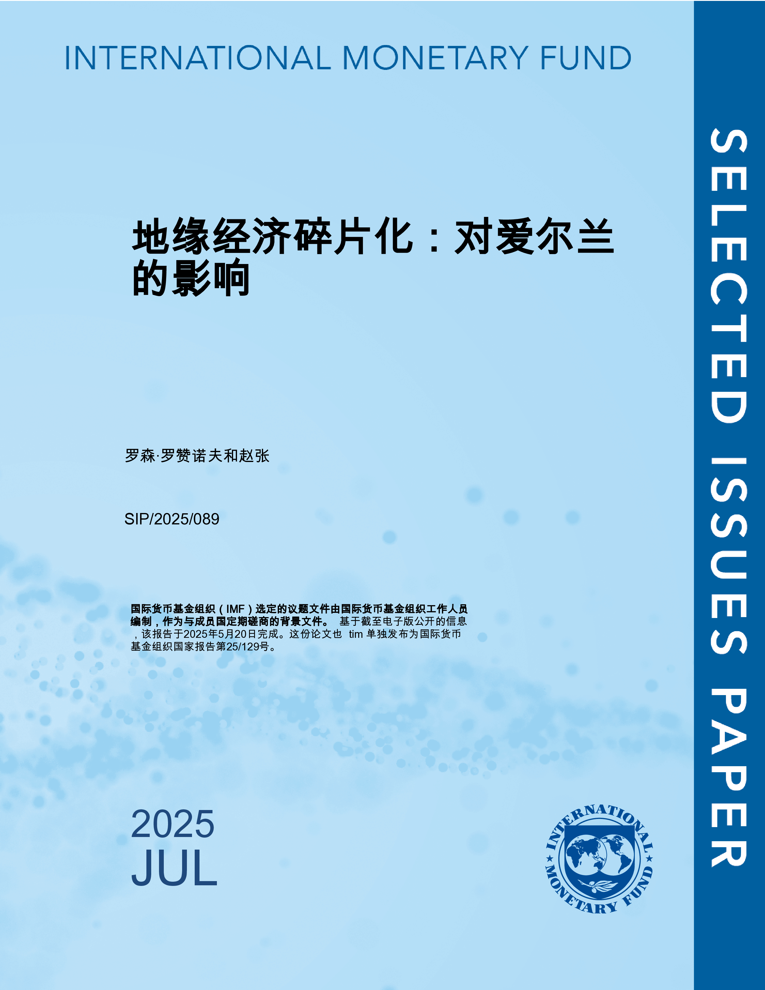 地缘经济碎片化：对爱尔兰的影响