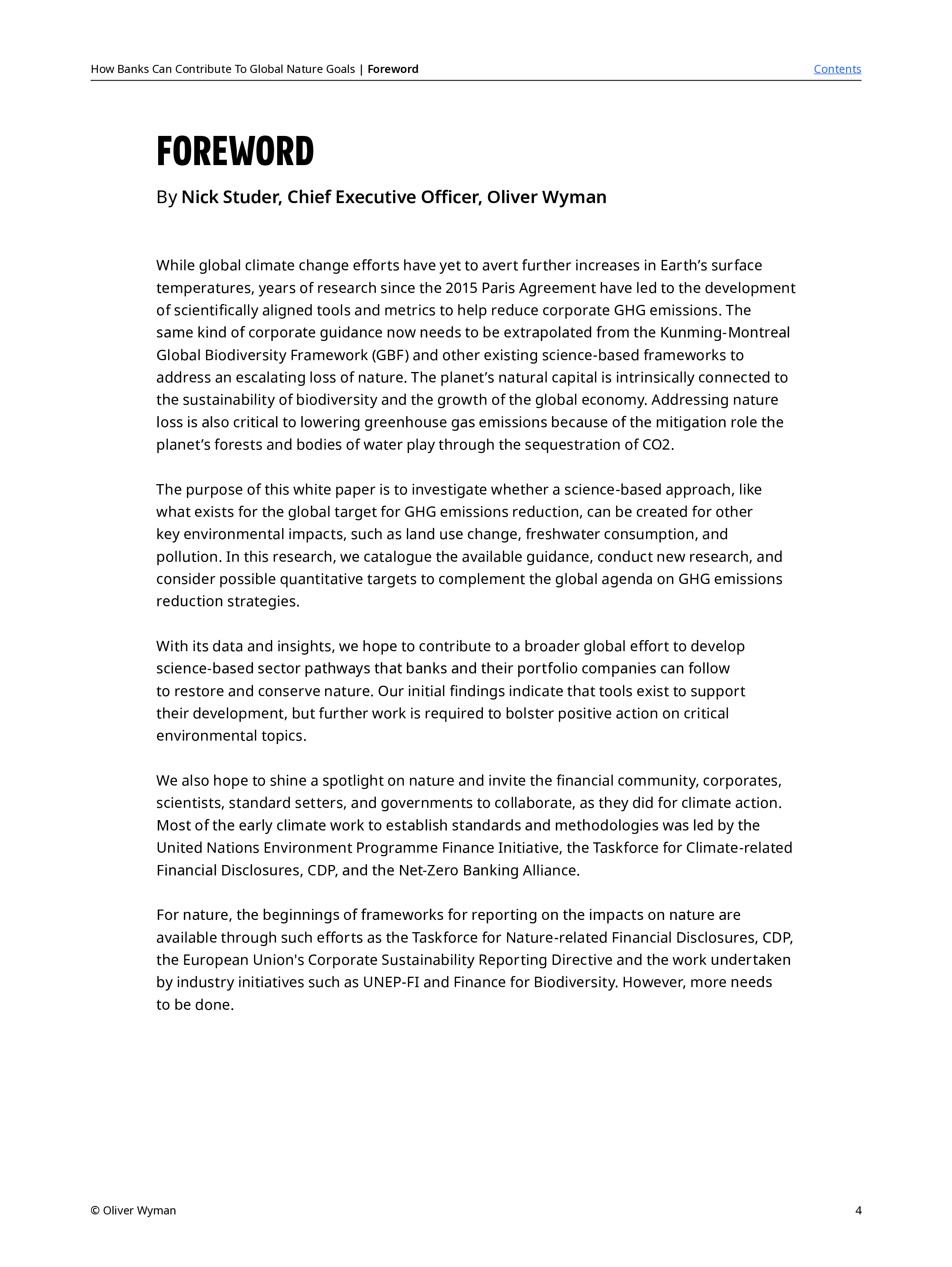 银行如何帮助实现全球自然目标