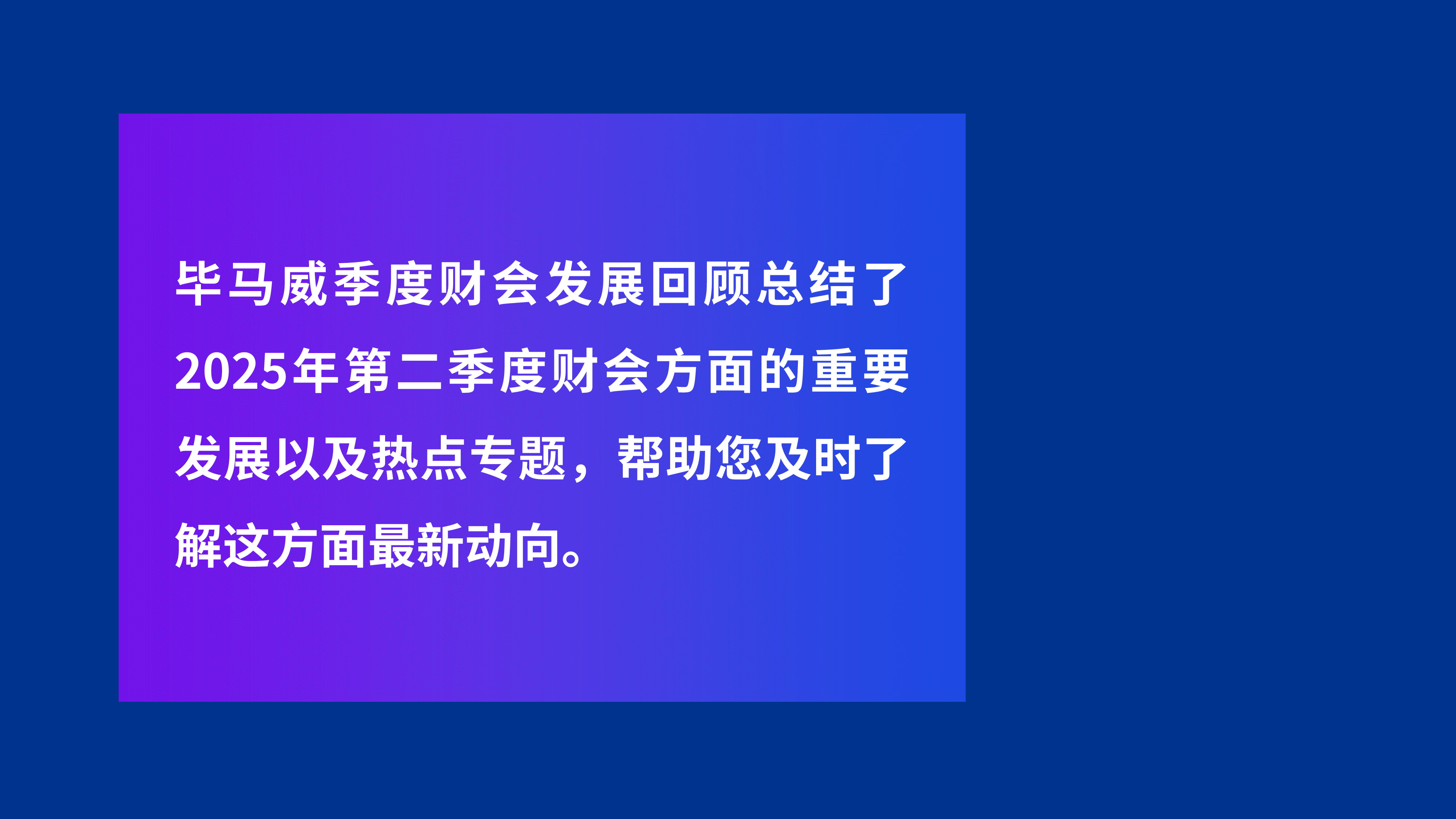2025年第二季度财会发展回顾报告