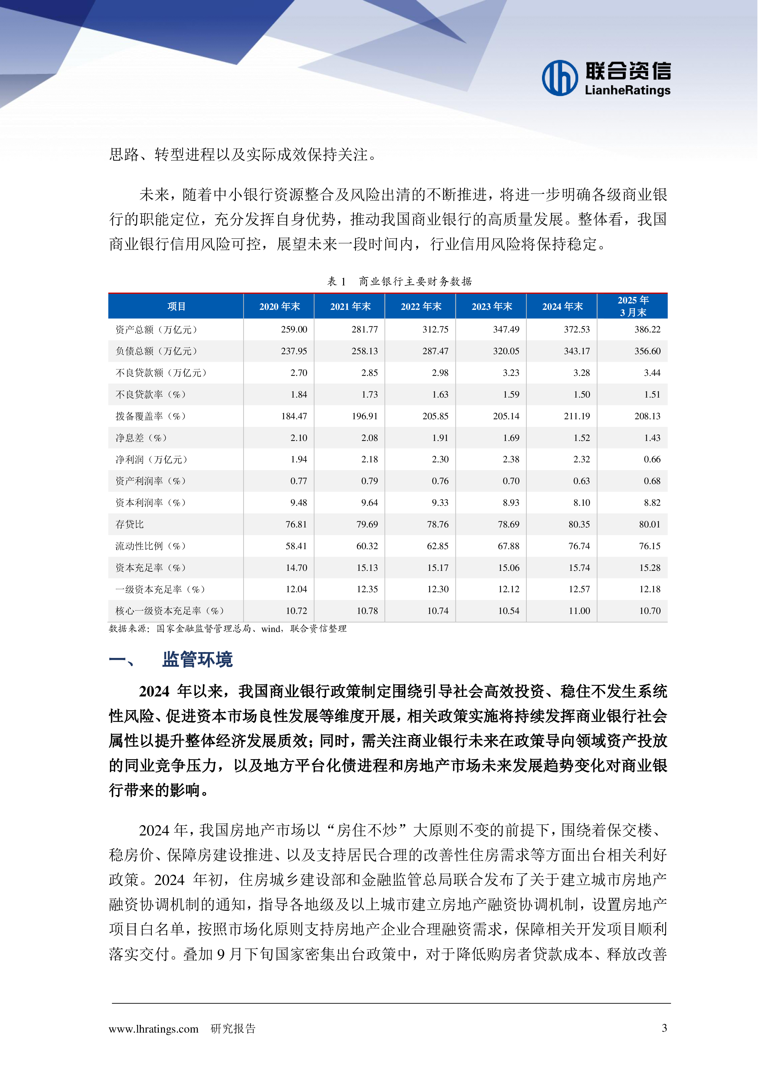 商业银行2025年信用风险展望