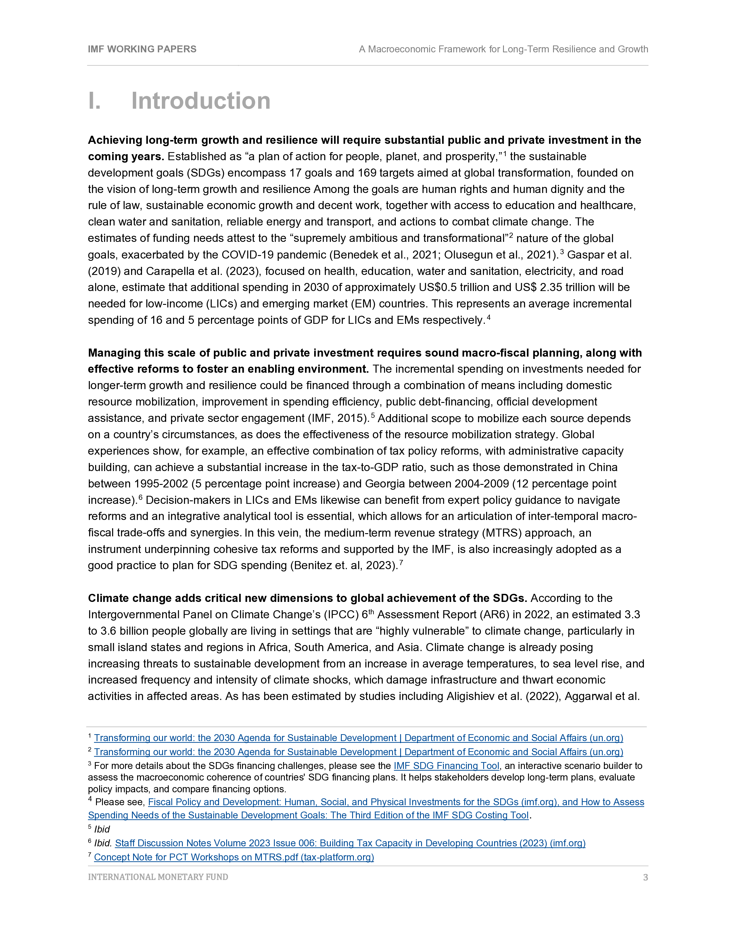 IMF-长期弹性和增长的宏观经济框架