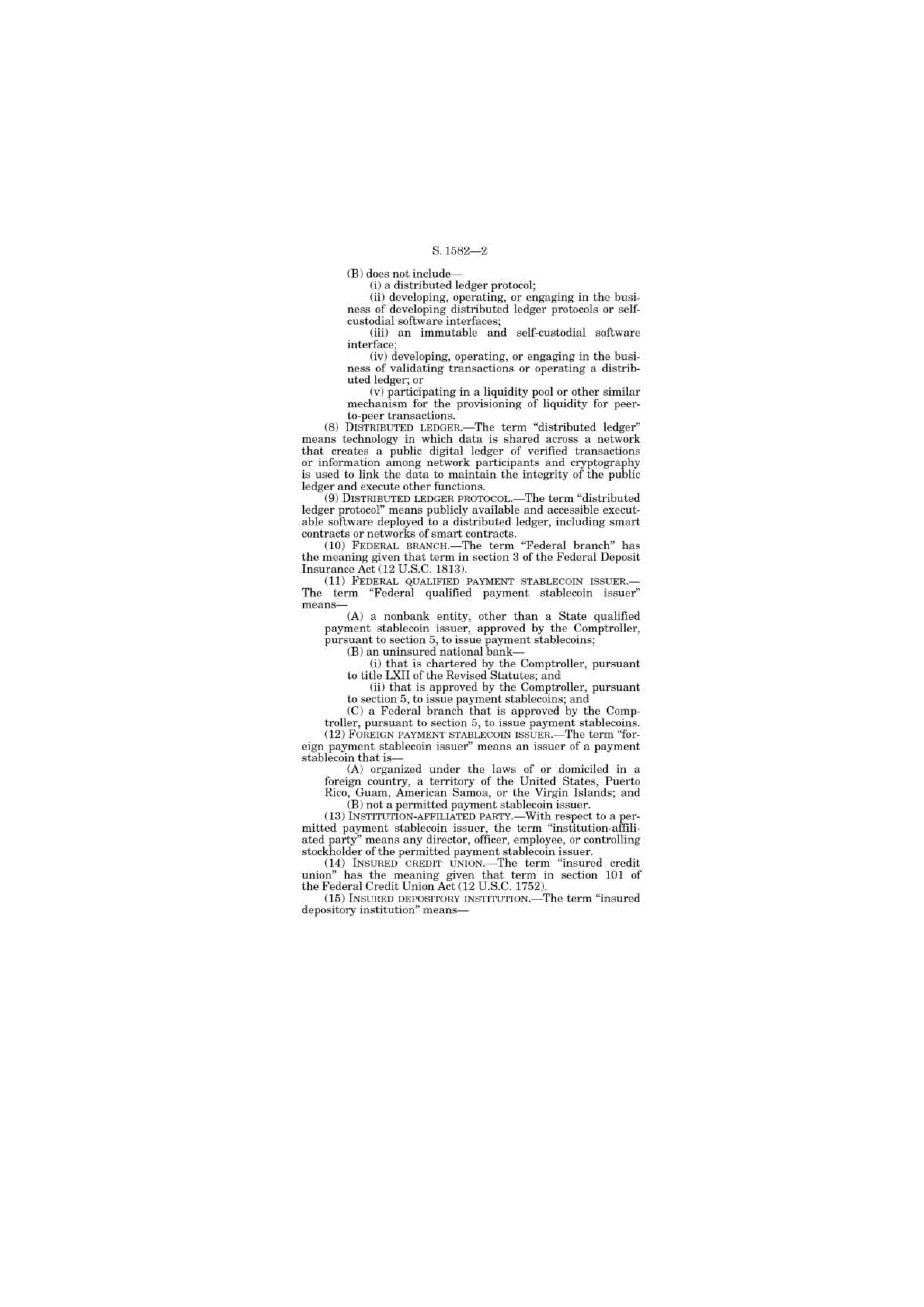 天才法案：指导与建立美国稳定币国家创新法案（中译文）