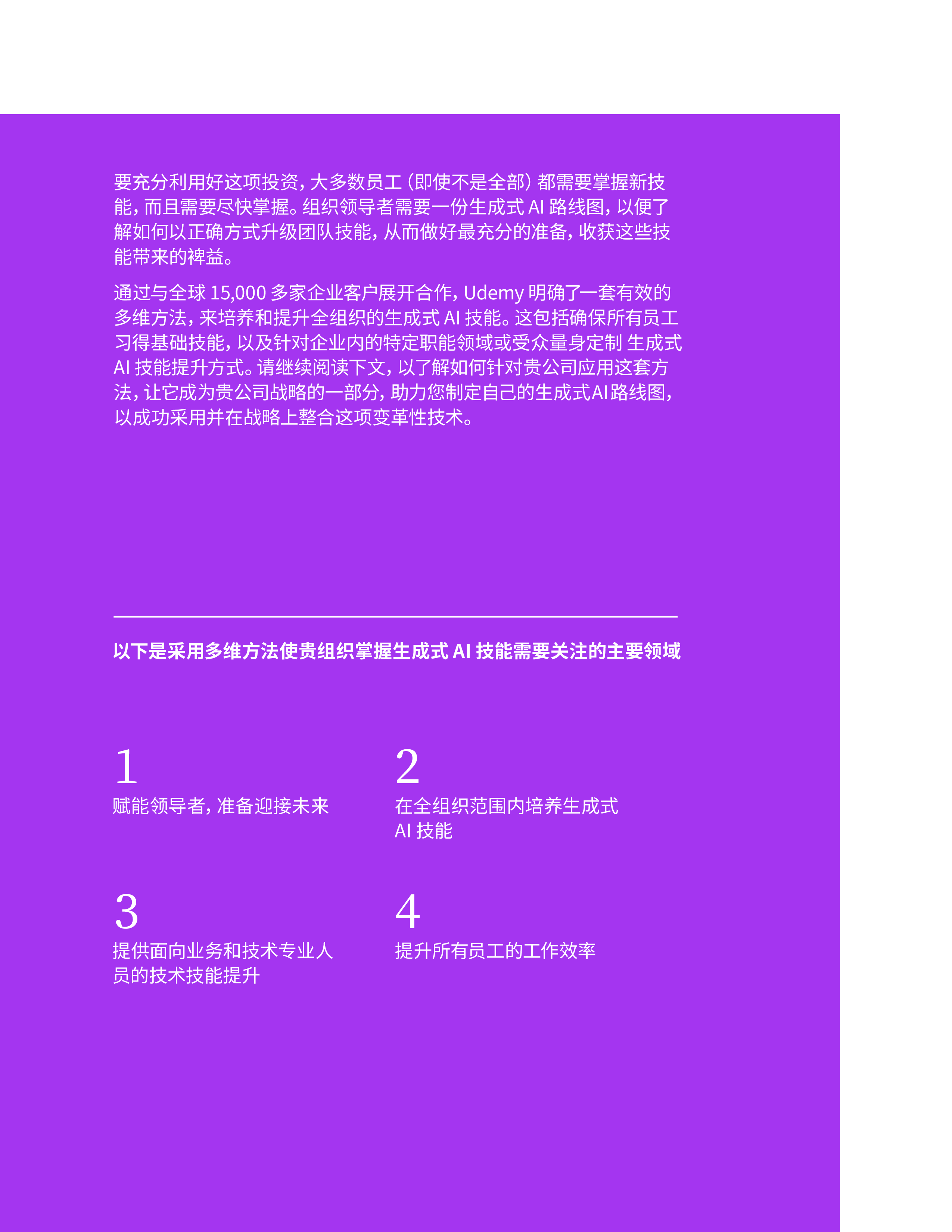 UdemyBusiness2024生成式AI成功路线图如何采取多维方法助力整个组织升级技能报告17页
