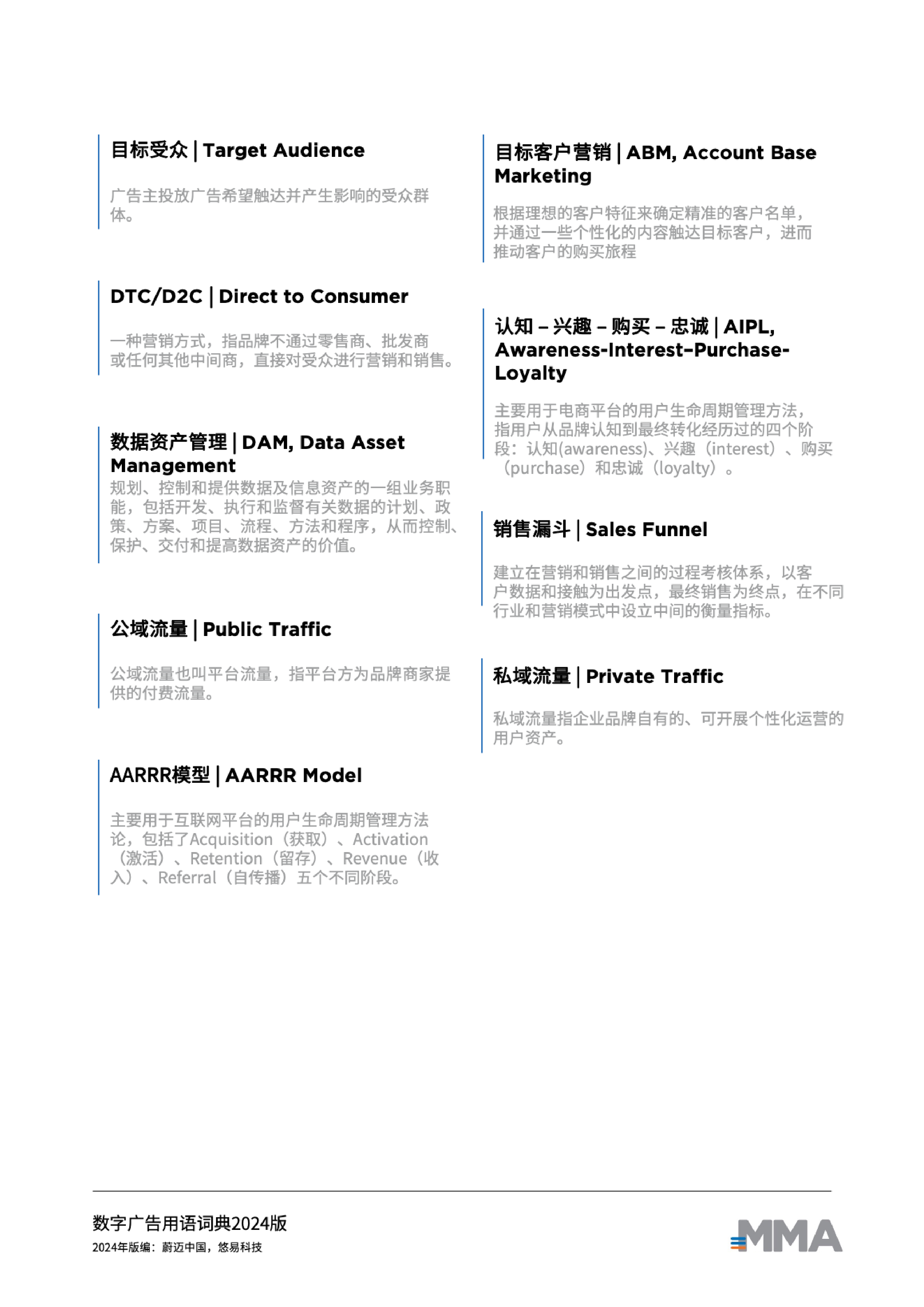 MMA营销技术委员会数字广告用语词典2024版25页